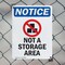 Signmission Not A Storage Area, 10 in W x Rectangle, Plastic OS-2PACK-NS-P-1014-V-15129 - alternate 2